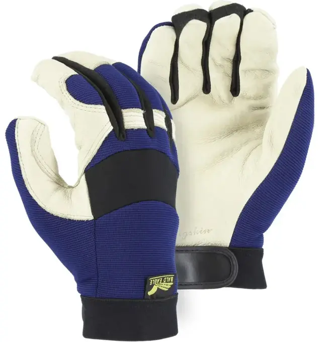 Winter Lined A-Grade Pigskin Mechanics Glove Blue - 2152T: click to enlarge