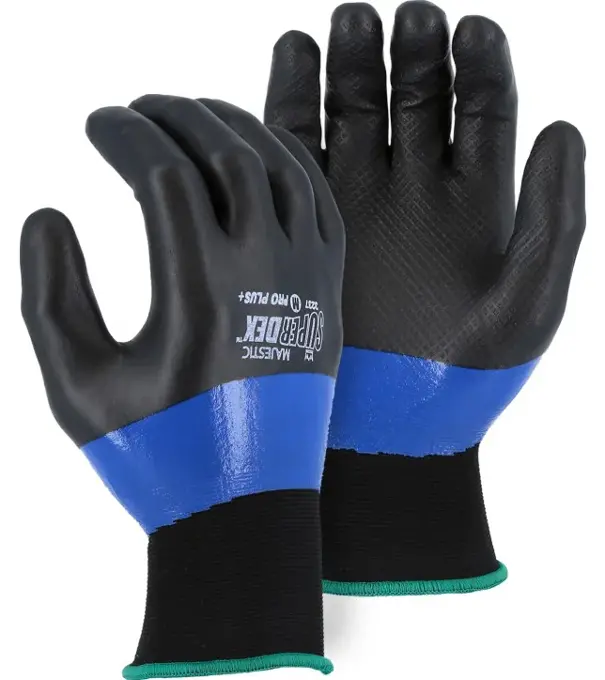 SuperDex 3/4 Micro Foam Glove Over Closed Cell Full Nitrile Dip on Nylon Shell 3237 : click to enlarge
