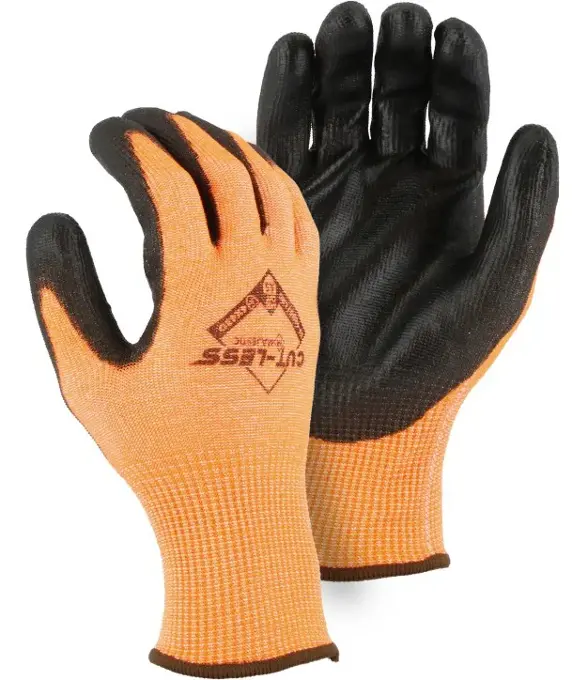 Cut-Less Korplex Glove with Polyurethane Palm, 13g, ANSI A5 MJ33-4406: click to enlarge