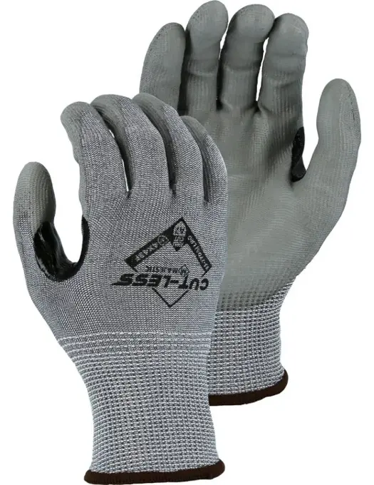 Cut-Less Korplex Glove with Polyurethane Palm, 13g, ANSI A7-MJ33-7705: click to enlarge