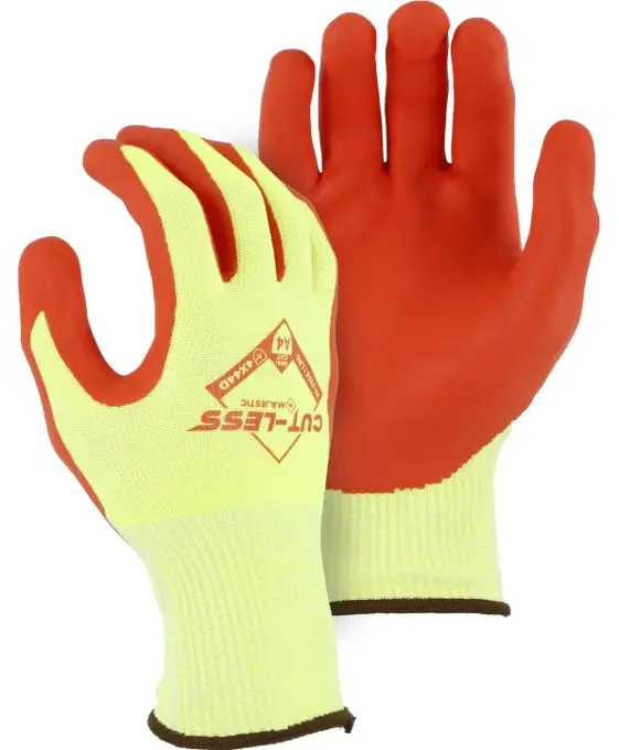 Cut-Less Korplex Glove with Foam Nitrile Palm, 13g, ANSI A4 35-4565: click to enlarge