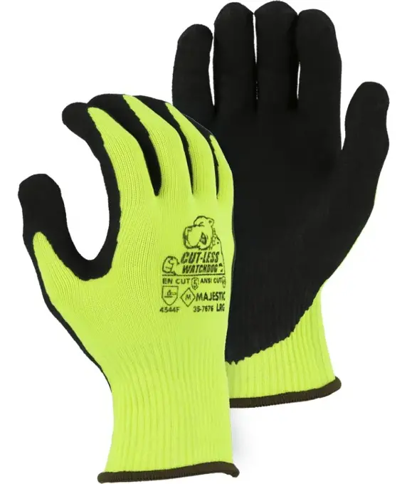 Cut-Less Korplex Glove with Sandy Nitrile Palm, 13g, ANSI A6 35-7676: click to enlarge