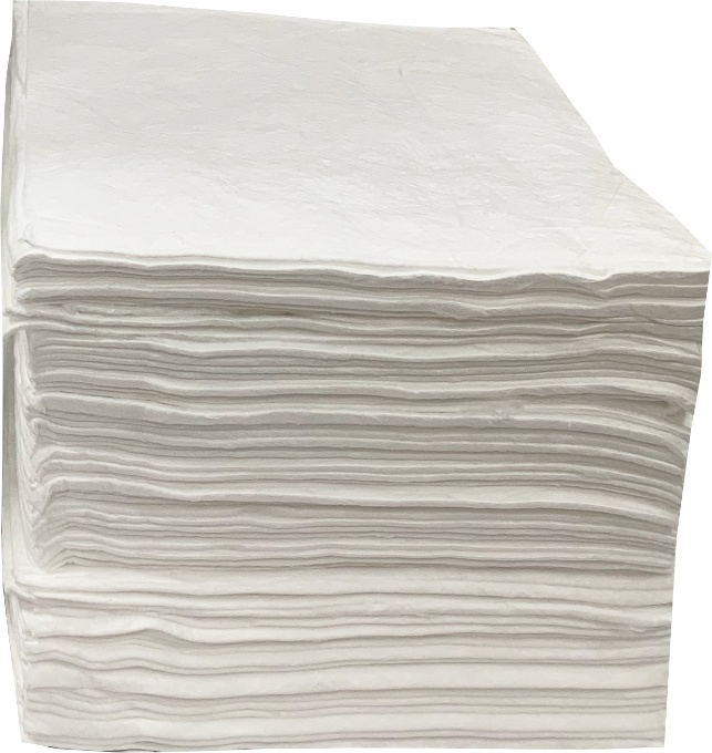 Essentials 15 in x 18 in Oil Only Single-Ply Lightweight Unbonded Sorbent Pads (200-ct): click to enlarge