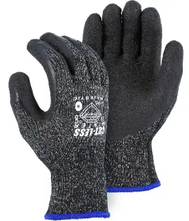 Cut-Less Dyneema Glove with Crinkle Latex Palm, 10g, ANSI A4 34-1570