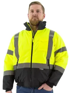 High Visibility Waterproof Jacket with Quilted Liner 75-1313