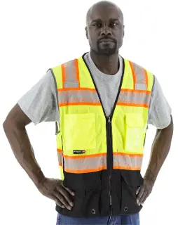 High Visibility Mesh vest with DOT Reflective Chainsaw Striping - 75-3239-40