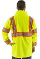High Visibility Waterproof Rain Jacket DOT Striping ANSI 3, R 75-7301